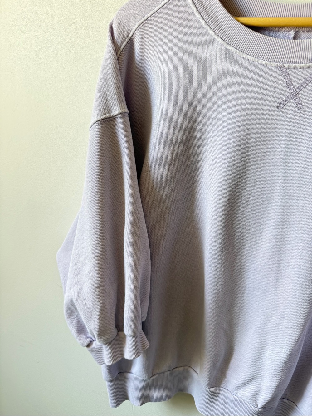 Pilcro Lavender Pullover Crewneck Sweatshirt - Picture 3 of 5